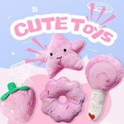Small Dog Toys  Squeaky Dog Toy For Small Dogs- Pink Cute Puppy Toys  4 Packs   