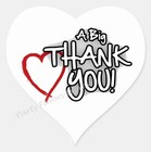 A Big Thank You Envelope Seals Labels Stickers Party Favors -  heart Shaped 