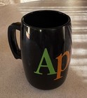 2x     Vintage Apple Computer Plastic  rainbow Letters  Coffee Mug Macintosh Mac