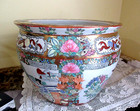 Vintage Chinese Famille Rose Mandarin Bowl Vase Planter