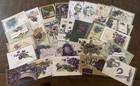 Nice lot Of 25  Vintage greetings Postcards With Violets Flowers in Sleeves s498