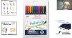 Water-resistant Fudenosuke Brush Pen Set  10 Colors For Precise Calligraphy