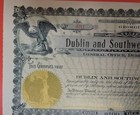 1900s Dublin And Southwestern Railroad Co Stock Certificate-georgia- 100 Shares