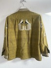 Hand-woven Mayan Modern Jacket Artisan Embroidered Mustard Yellow Tunic Boho Art