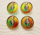 Vintage Round Czech Glass Art Deco Seahorse Button Lot