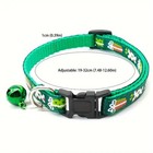 Cat Dog 1 Pc Pet Collar W bell   Safety Buckle Adjustable Christmas 7 48-12 60in