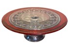 Tiffin Kings Crown Ruby Flashed Thumbprint Glass Pedestal Cake Stand 12    Indiana
