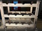 Vintage Wooden Wine Rack Barton Guestier Ricasoli Julius Kayser Advertising