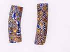 A Pair Of Antique Venetian Elbow Millefiori African Trade Beads M00062