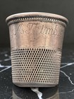 Victorian    only A Thimble Full    Sterling Silver Thimble Cup   Jigger