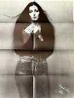 Vtg 1970s Cher In Jeans Fan Club Poster Norman Seeff  much Love  Cher  B w 23x29