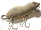 Heddon Meadow Mouse Old Fishing Lure Grey