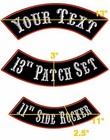 Custom Embroidered Rocker Patches Biker Motorcycle Mc Club Top Bottom Tags Badge