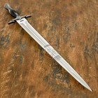 Historical Inspired Short Sword  Dagger Forged Damascus Guard By Impact Cutlery