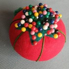 Vintage Tomato Pin Cushion For Sewing W  Cute Stick Pins   Tiny Strawberry