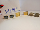 Lot Of Three Pairs Of Vintage Cufflinks Gold And Silver Tone