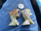 Cool Onyx Stone Dolphin Figurine Carved Veined Marbled Shelf Table Decor Vintage