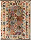 Modern Hand Knotted Afghan Chobi Kilim Wool Area Rug By Afghan Artisan 7 X 5 Ft