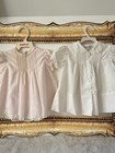 Vintage Baby Dresses W slip Lot 2 Feltman Brothers   Little Angel 0-3m Heirloom 