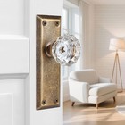 2 Pack Vintage Antique Brass Single Sided Crystal Dummy Door Knobs Interior  Vin