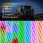 2pcs 2ft Fat Led Whip App Controlled Antenas Whip Light For Polaris Rzr Atv Utv