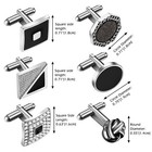 6 Pairs Classic Cuff Links Men Tuxedo Shirt Cufflinks For Wedding Groom Business