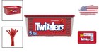 Twizzlers Twists Strawberry Flavored Licorice Style  Low Fat Candy Tub  5 Lb
