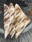 Dishcloth   Washcloth  Handmade Crochet  100  Cotton  Lot Of 3