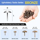 Meite Upholstery Tacks 7 16  Diameter 11 16  Length For Sofa Decorative  bronze 