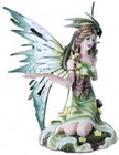 Summer Princess Flower Fairy And Dragon Mystical Statue Figurine Meadow