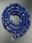 Unique Old Lapis Lazuli Necklace Natural Blue Gemstone