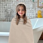 Waffle Hooded Bath Towel Wrap - 100  Cotton Terry Large Oversized Hooded Kids   