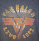  319 Van Halen Live 1982 Graphic Blue T-shirt Size M Original Rock   Pop