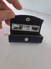 Vintage New Purple Satin And Silver Lipstick Holder Case With Mirror