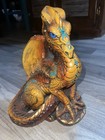 Windstone Editions Dragon Brown Turquoise And Gold Figure 1986 Pena 9 5  Retired