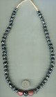 African Trade Beads Vintage Antique Venetian Glass Beads Black Skunk Beads Eye