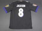 Lamar Jackson  8 Captain Patch Stitched Baltimore Ravens Jersey Black Sz Xxl