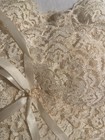 Vintage Wedding Ring Pillow With Lace And Ribbon Beautiful Antique Classic 