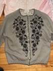 Lot Of 3 Vintage 1950s Cashmere Beaded Cardigan Sweaters Peters