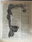 Mermaid Dictionary Page Art Print Nautical Coastal Beach Wall Decor 8x10 New
