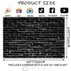 Black Brick Wall Backdrop 10x6 5ft Vintage Rustic Wall Photography Backdrops    