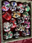 Vtg Chinese Theater Opera Face Masks Mini Magnet Lot Set 15