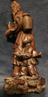 Antique Chinese Boxwood Carving     Fisherman With Child   Fish     Republic Era