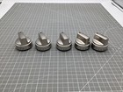 Oem Ge 5pc Stainless Steel Control Knobs Gas Stove Wb03x24818  free Shipping 