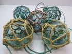 5 Authentic 3  Inch Japanese Netted Glass Float Ball Buoy Tiki Hut Bar  f4b139d 