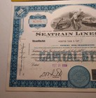 1959 Seatrain Lines Inc Stock Certificate  100 Shares  Blue  shipping   Rr 