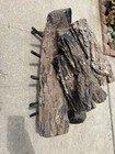 6 Used Heavy Brown Decorative Gas Logs - Different Sizes  with Log Holder 