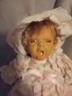 Berenguer Girl Doll Sleepy Yawn Expressions Small 9    Nightgown   Cap Rare Vtg