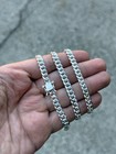 Real Miami Cuban Link Chain 6mm Solid 925 Sterling Silver Box Lock Italy