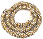 Ghana Made Mustard Yellow Multi Recycled Glass African Trade Beads-ghana